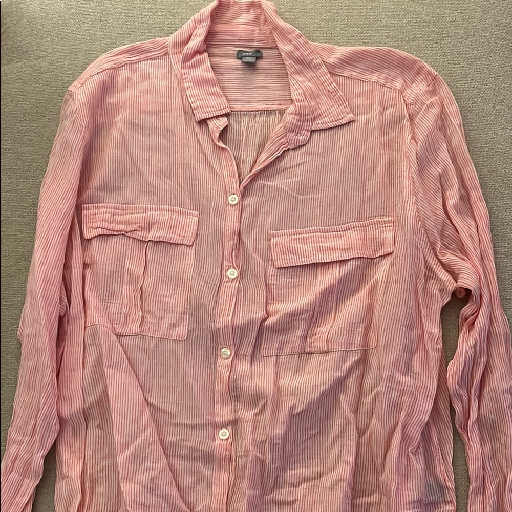 Aerie Pink Striped Blouse